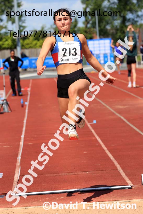 Womens Under-20s long jump, 2024 Northern Senior and Under-20s Track and Field Champs, Middlesbrough.  Photo: David T. Hewitson/Sports for All Pics